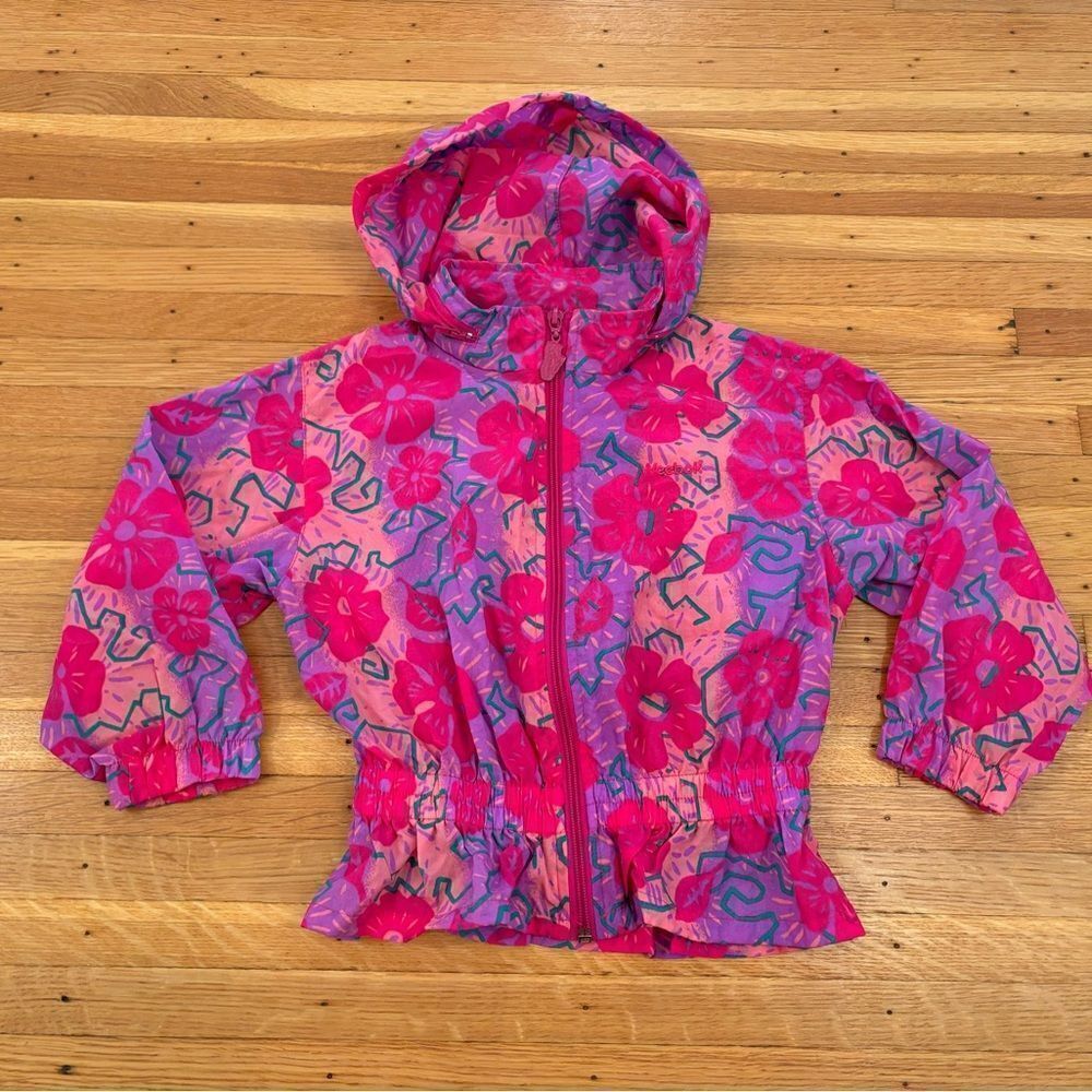Weebok vintage windbreaker zip up hooded jacket